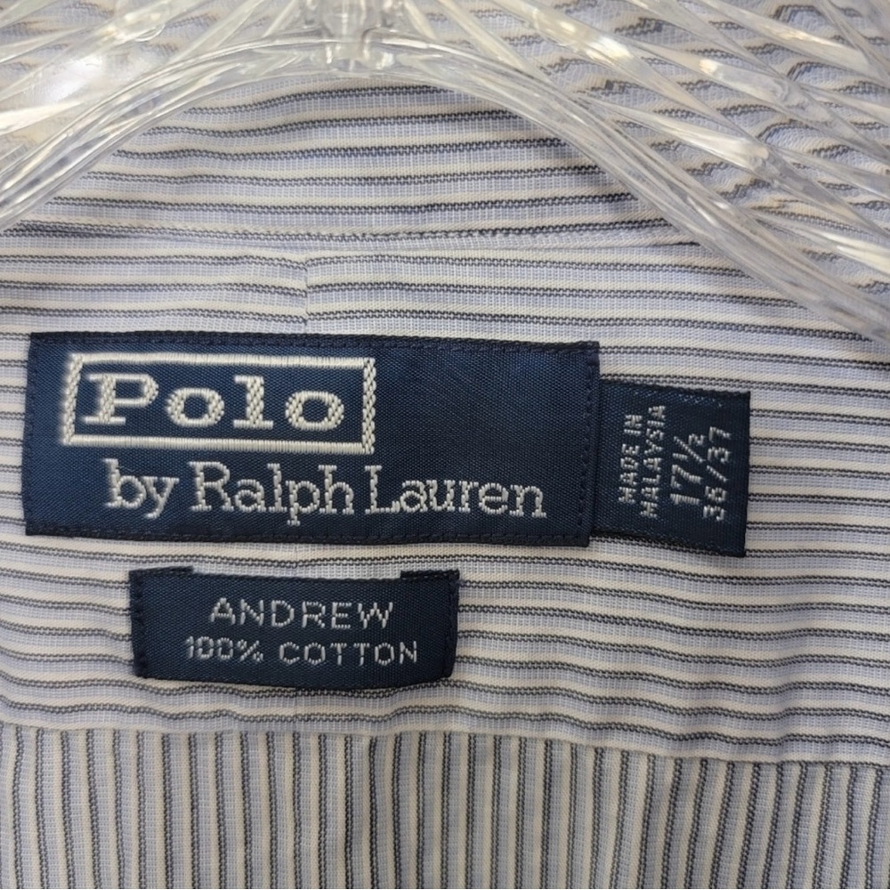 Ralph Lauren Polo Andrew 100%Cotton Dress‎ Shirt - Picture 2 of 6